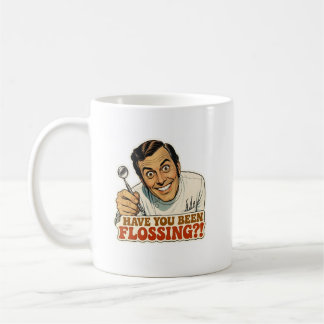 Lustiger Retro-Zahnarzt Haben Sie Geflosst Meme Kaffeetasse