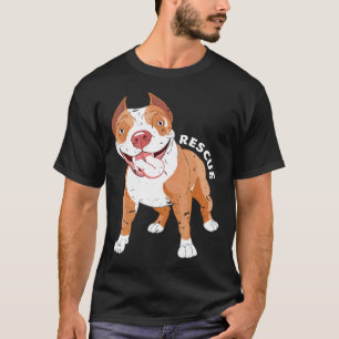 Lustiger Rettungshund Pitbull-Mama-Kostüm Hund ado T-Shirt