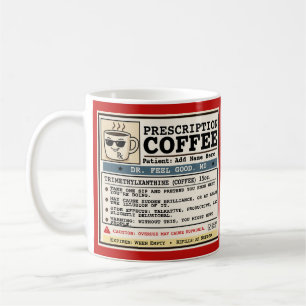 Lustiger Rezept RX Kaffee individuell anpassbare T Kaffeetasse