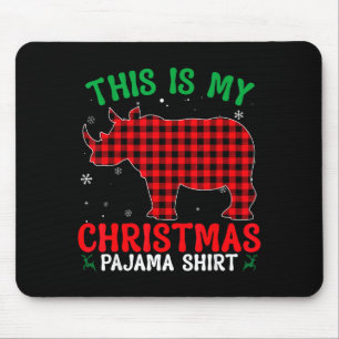 Lustiger Rhino Weihnachten Pj Schlafanzug Männer F Mousepad