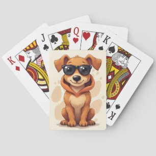 Lustiger Rhodesian Ridgeback Kawaii Hund Spielkarten