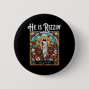 Lustiger Rizz Er ist Rizzin Jesus Button