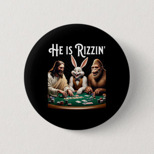 Lustiger Rizz Er ist Rizzin Jesus Button