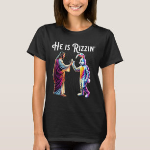 Lustiger Rizz Er ist Rizzin Jesus High Five Ostern T-Shirt
