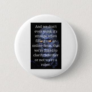 Lustiger Roboter Button