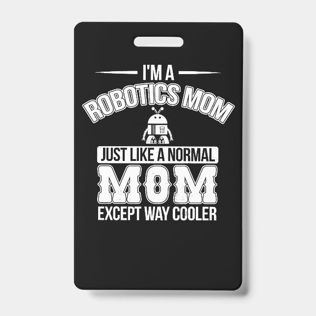 Lustiger Robotik-Mama-Roboter-Ingenieur-Mama-Gesch Ausweis (Vorderseite)