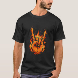 Lustiger Rock Heavy Metal Gitarre Schlagzeug Musik T-Shirt