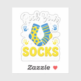 Lustiger Rock Your Socks 3/21 Down-Syndrom-Bewusst Aufkleber