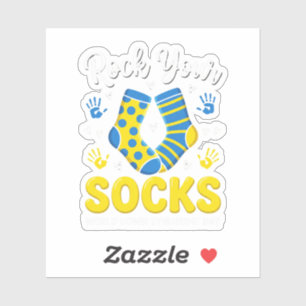 Lustiger Rock Your Socks 3/21 Down-Syndrom-Bewusst Aufkleber