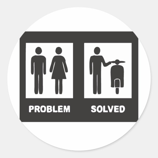 Lustiger Roller Runder Aufkleber (Vorderseite)