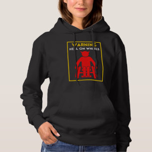 Lustiger Rollstuhl Hölle Teufelshörner Warnung Beh Hoodie