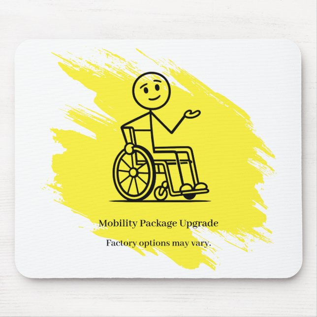 Lustiger Rollstuhl Humor Benutzerdefinierte Fabrik Mousepad (Vorne)