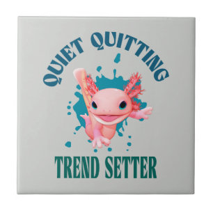 Lustiger Rosa Axolotl Ruhiger Trendsetter für inne Fliese