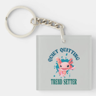 Lustiger Rosa Axolotl Ruhiger Trendsetter für inne Schlüsselanhänger