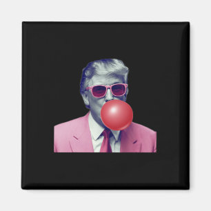 Lustiger Rosa Donald Trump Bubble Gum Yum Tee  Magnet