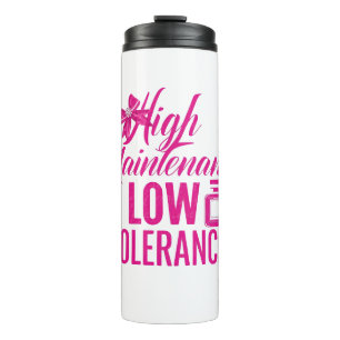 Lustiger rosa Mädchen-Attitude-Zitat Thermosbecher