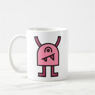 Lustiger rosa Monstercharakter Kaffeetasse