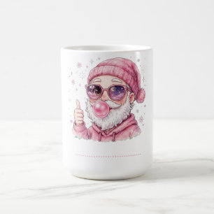 Lustiger rosa Santa-Daumen hoch Sweatshirt Kaffeetasse