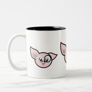 Lustiger rosa Schweinskopf Zweifarbige Tasse