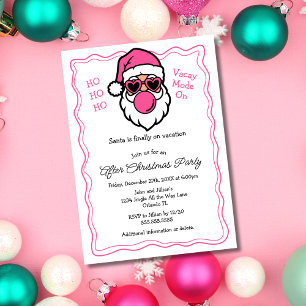 Lustiger Rosa Weihnachtsmann Bubble Gum Nach der W Einladung