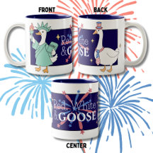 Lustiger Rot, Weiß und Gans Fourth of July Kaffee