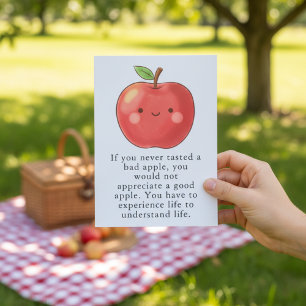 Lustiger roter Apfel Iss-einen-roten-Apfel-Tag Dankeskarte