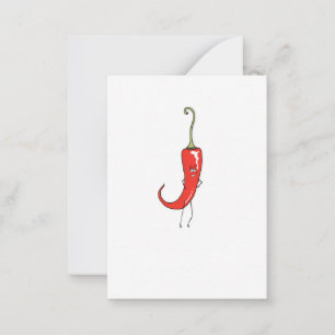 Lustiger roter Chili Mitteilungskarte