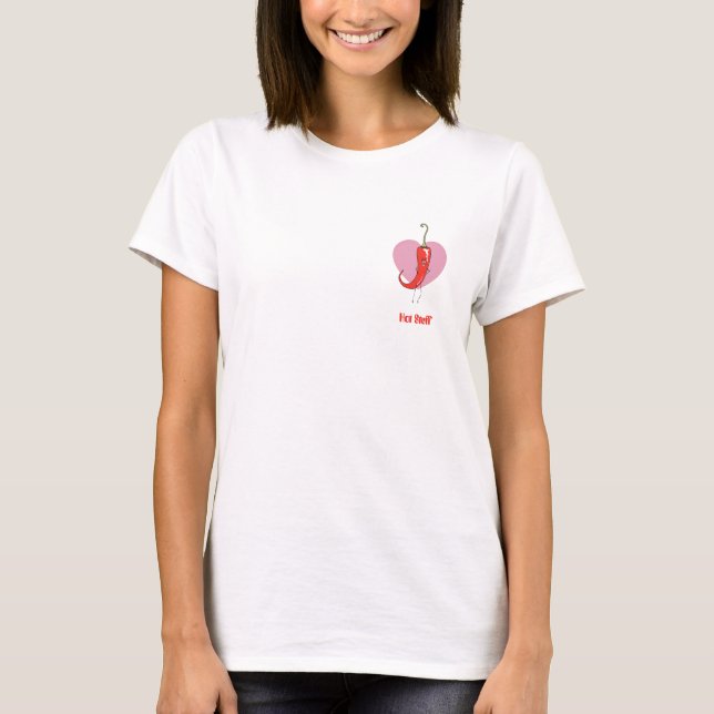 Lustiger roter Chili T-Shirt (Vorderseite)