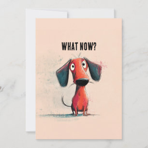 Lustiger roter Hund – Whimsical Cartoon Haustier K Feiertagskarte