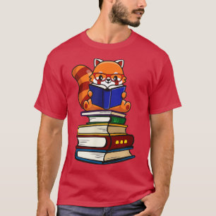 Lustiger Roter Panda Lesen1 T-Shirt