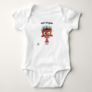 Lustiger roter Punk Originelle Kinder- und Jugen Baby Strampler