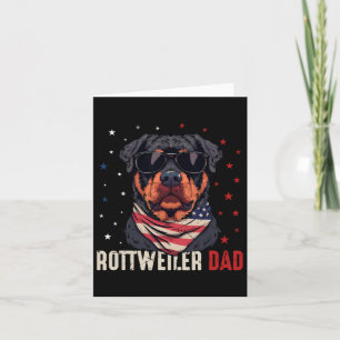 Lustiger Rottweiler-Vater USA Sterne 4. Juli Vater Karte