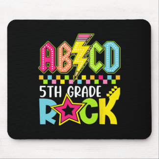 Lustiger Rückkehr-zur-Schule-Blitz 5. Klasse Rock Mousepad