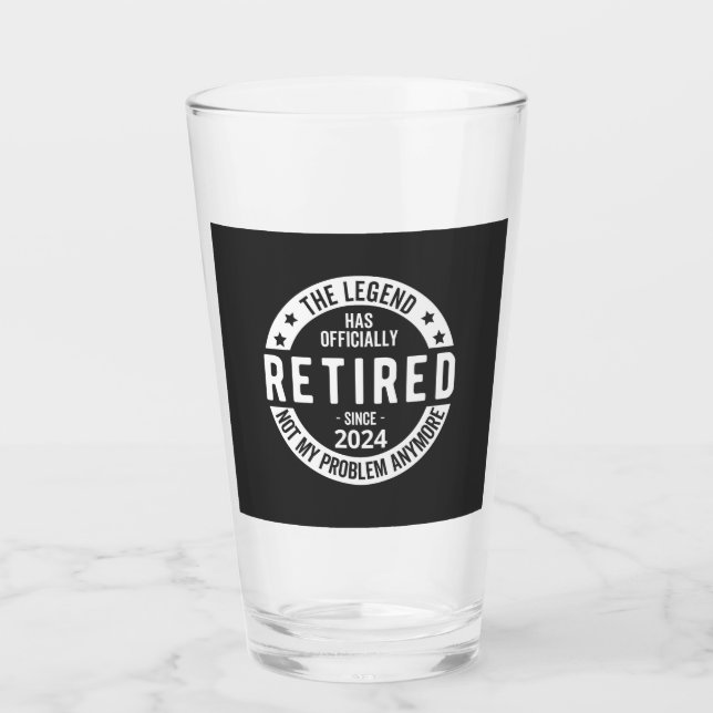Lustiger Ruhestand 2024 Glas (Vorderseite)