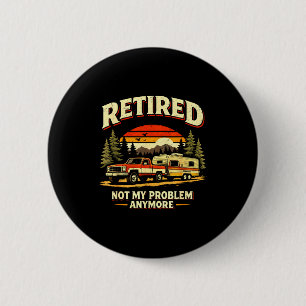 Lustiger Ruhestand Camping Vintage LKW Retro 80er  Button