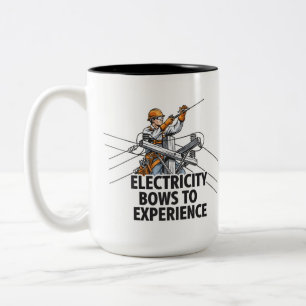 Lustiger Ruhestand eines Elektriermeisters Zweifarbige Tasse