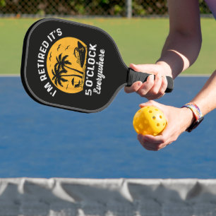 Lustiger Ruhestand Es ist 5 Uhr irgendwo Pickleball Schläger