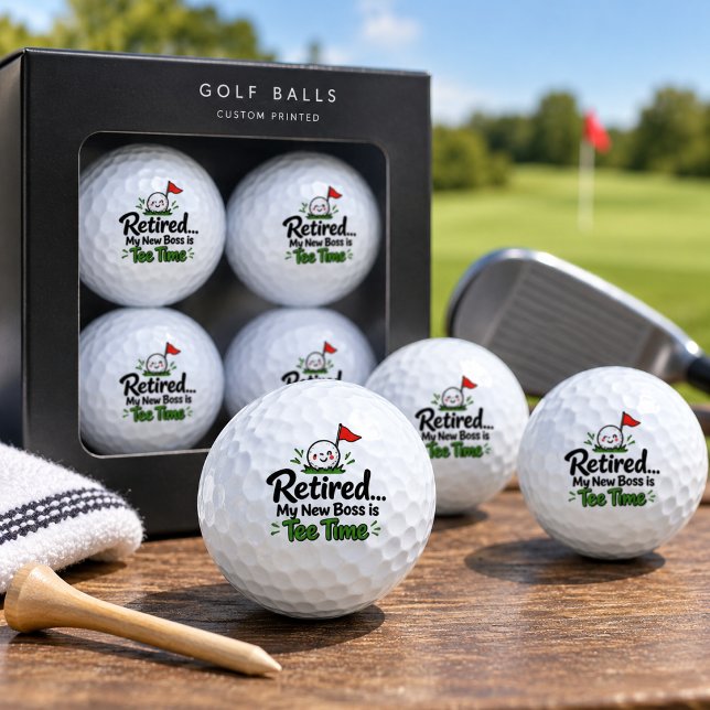 Lustiger Ruhestand Golfbälle Tee Zeit (Von Creator hochgeladen)