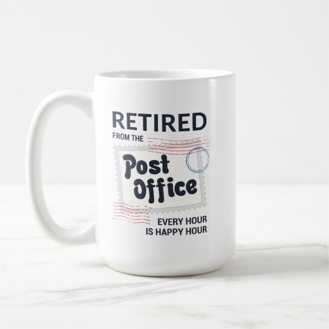 Lustiger Ruhestand Postbote Kaffeetasse (Links)