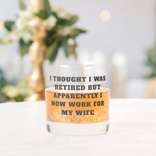 Lustiger Ruhestand Rentner Humor Ehemann Ehefrau Whiskyglas