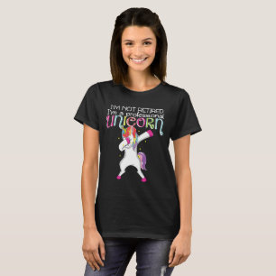 Lustiger Ruhestandberuflicher Unicorn-betupfendes T-Shirt