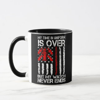 Lustiger Ruheständler Feuerwehrmann Thin Red Line Tasse