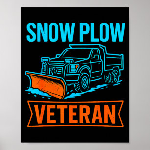 Lustiger Ruheständler Schneepflug Veteran Winterrä Poster