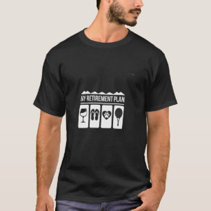 Lustiger Ruhestands-Pickleball-Plan-Wein-Hundefreu T-Shirt