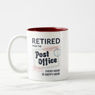 Lustiger Ruhestandspostbote Zweifarbige Tasse