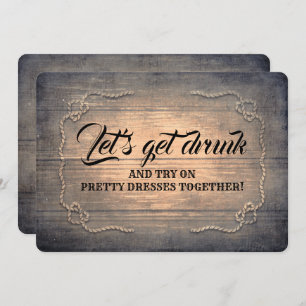 Lustiger rustikaler einladung