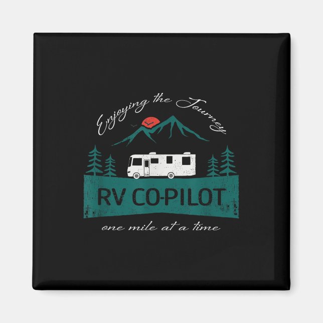 Lustiger RV-Copilot Wohnmobil Camping  Magnet (Vorne)