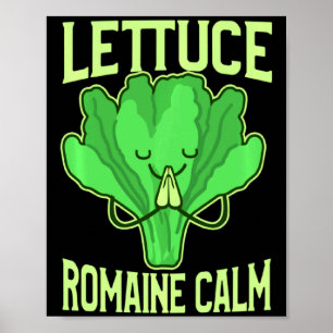Lustiger Salat Römersalat Ruhige Meditation Yoga Z Poster