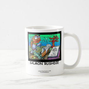 Lustiger Salman Rushdie Fisch Kaffeebecher Tasse