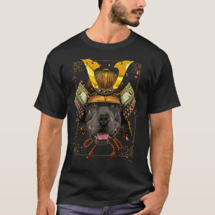 Lustiger Samurai American Pit Bull Terrier Japanis T-Shirt